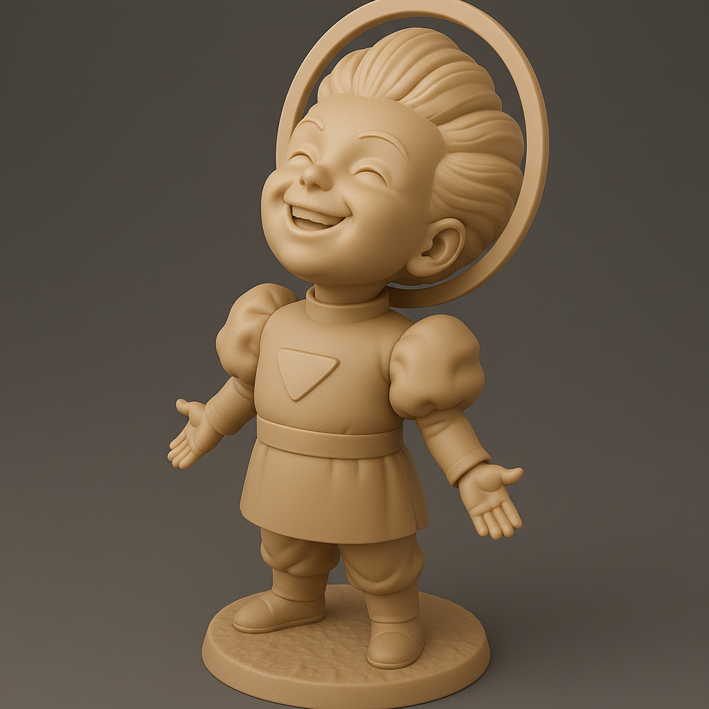 silhouette 3d printer maker-3d portrait printing_Joyful Character Figurine for 3D Printing
