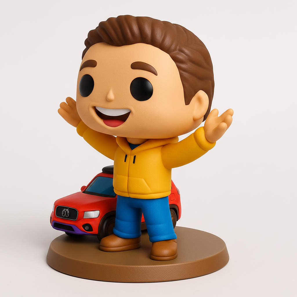 face anatomy 3d model-create 3d face model from photo_Cheery Explorer & SUV Funko-Style Collectible