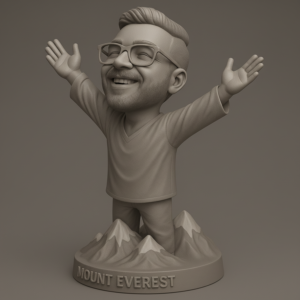 face anatomy 3d model-create 3d face model from photo_Celebrate Achievement: Mount Everest Figurine