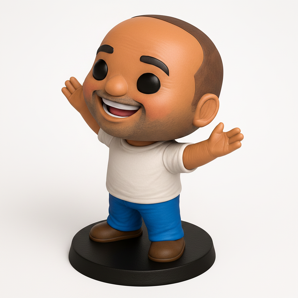 face anatomy 3d model-create 3d face model from photo_Smiling Man Figurine: Happy Desk Buddy 3D Print!