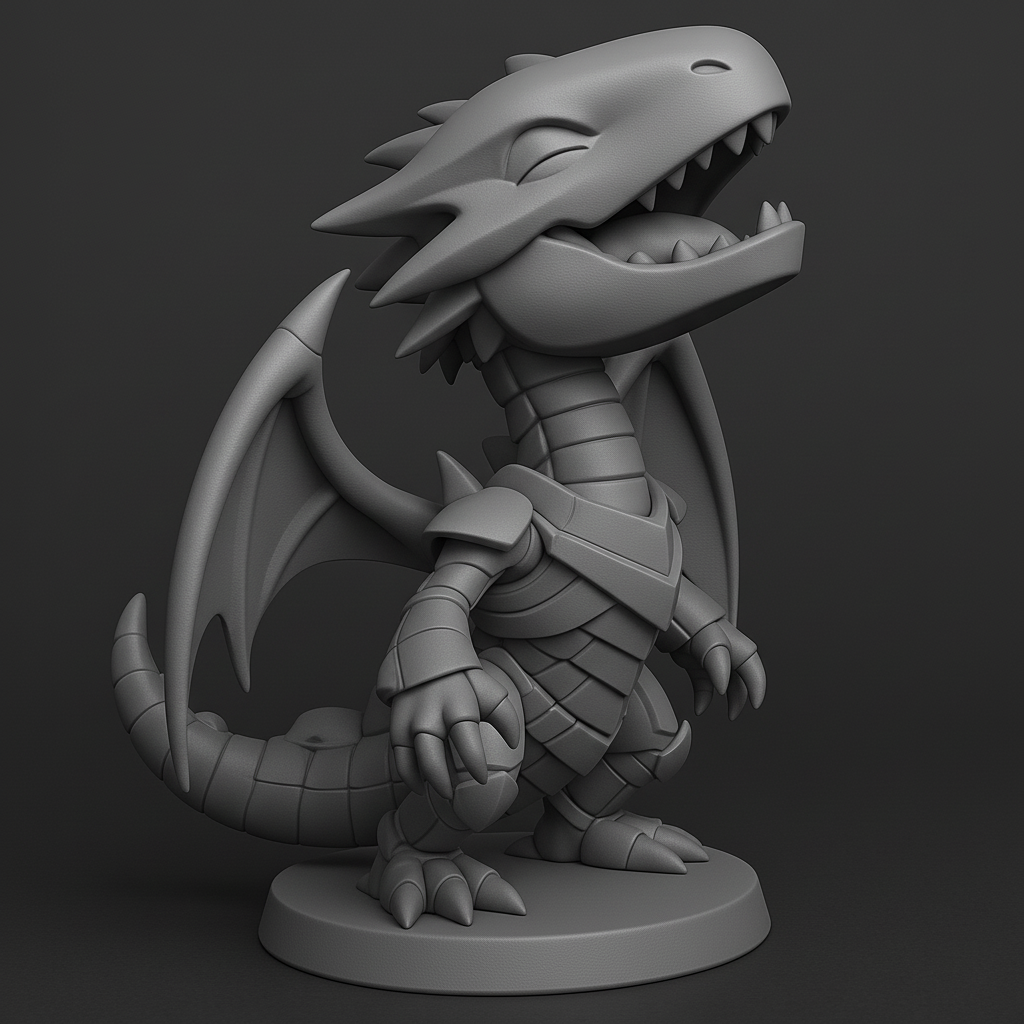 silhouette 3d printer maker-3d portrait printing_Majestic Dragon Figurine for 3D Printing