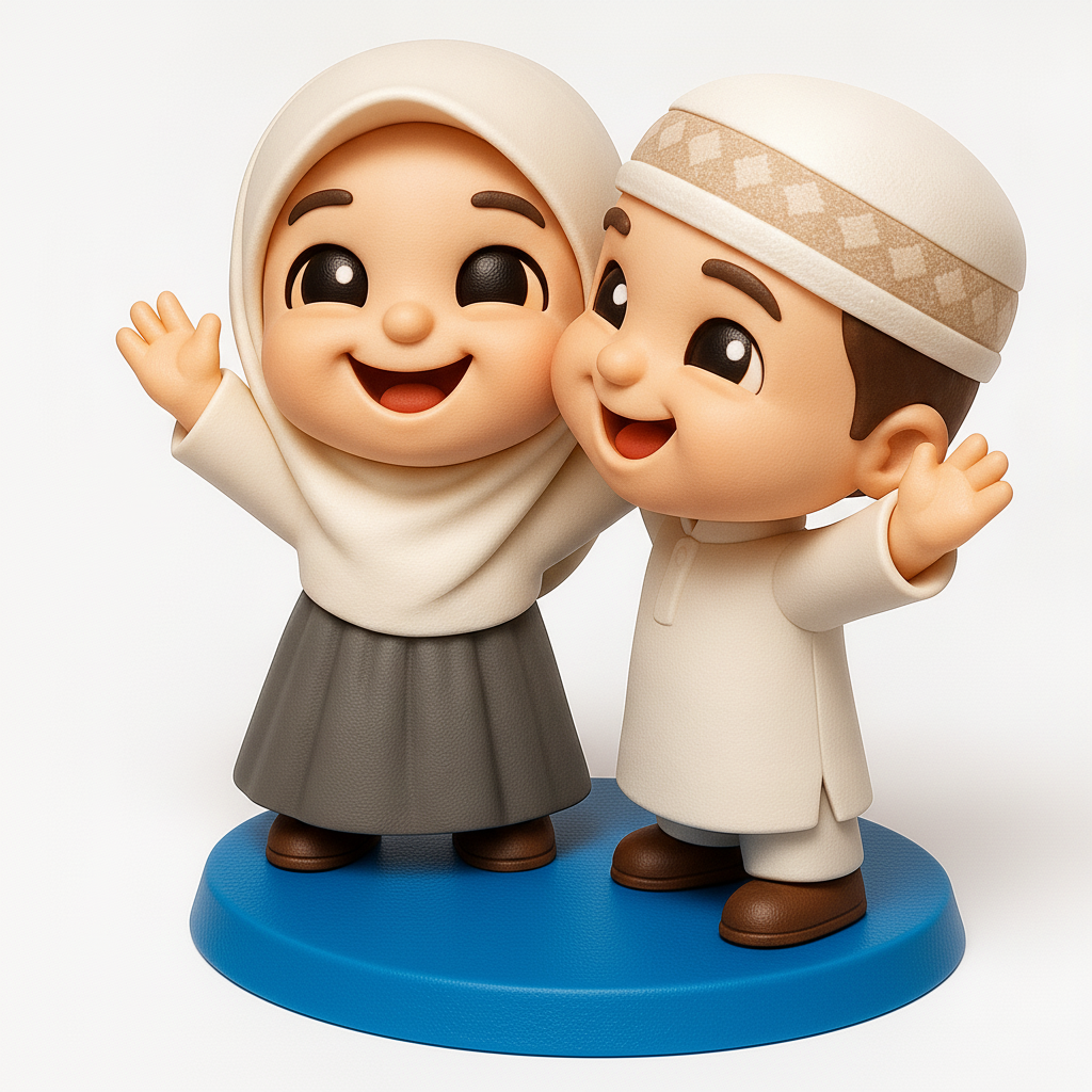 face to 3d model ai-3D portrait printing from photo_Celebrate Unity: Adorable Kids Figurine