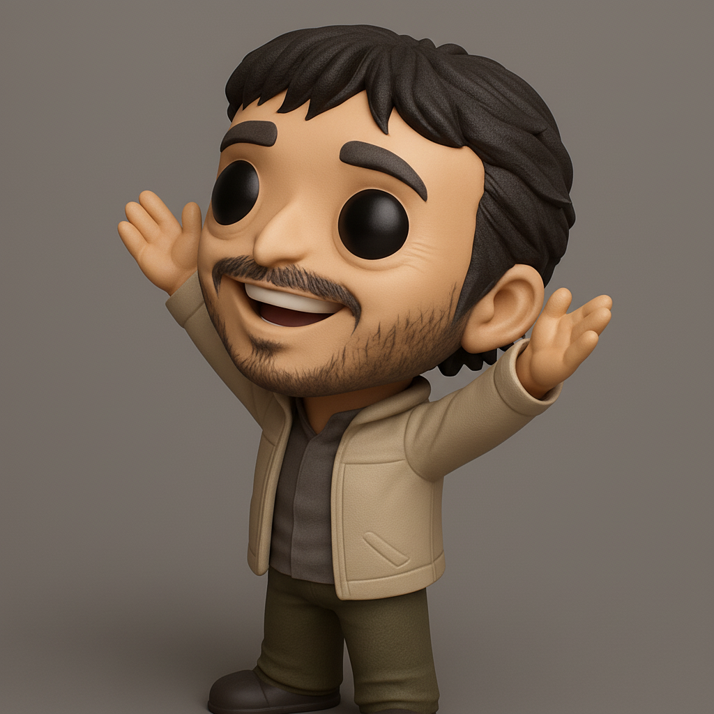 face anatomy 3d model-create 3d face model from photo_Joyful Funko-Style Collectible: Positive Vibes Display