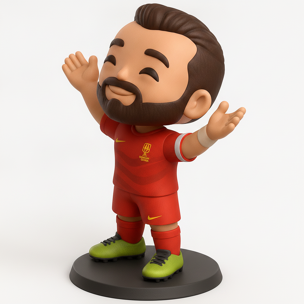 face to 3d model ai-3D portrait printing from photo_Chibi Football Star: Celebrate Every Goal!