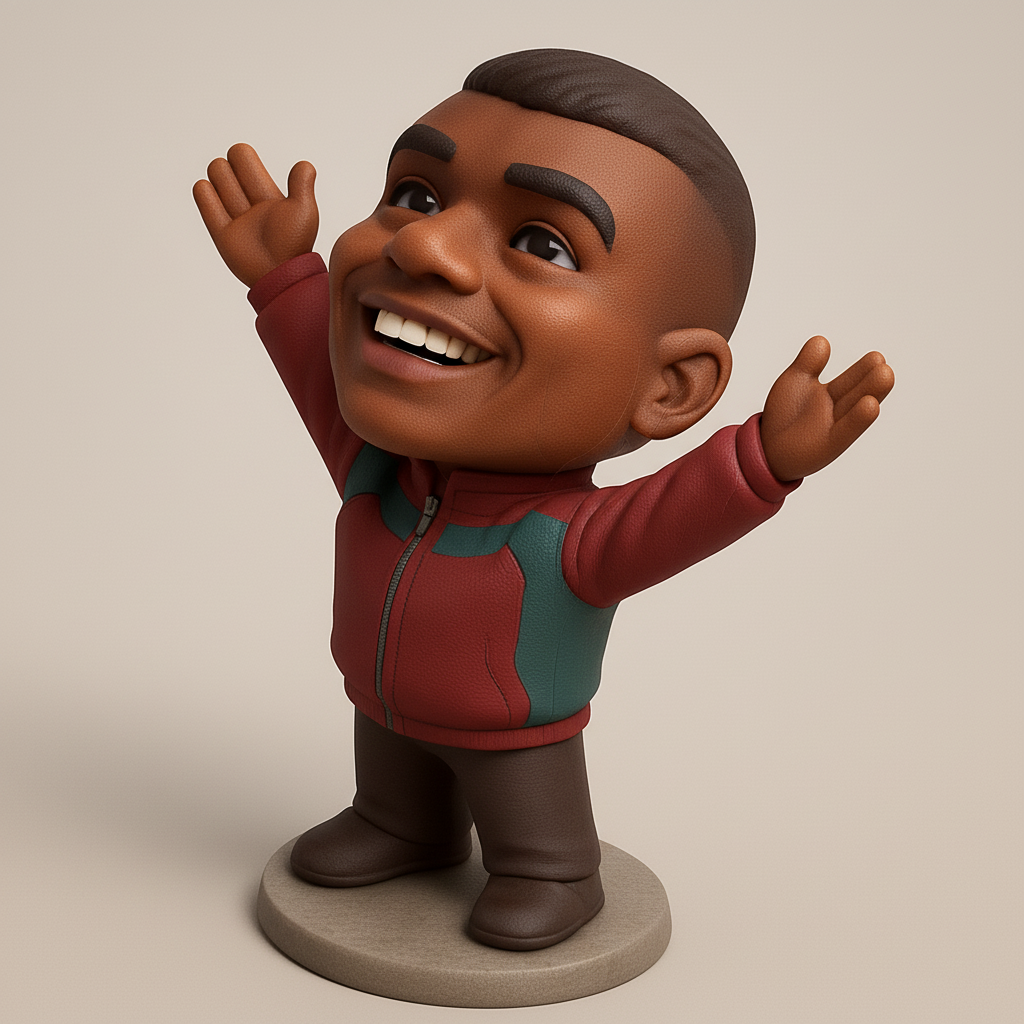 face to 3d model ai-3D portrait printing from photo_Celebrate Joy: Adorable Kid Figurine 3D Print