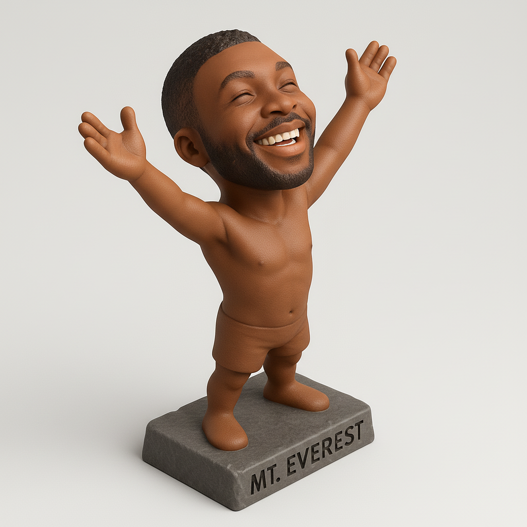 silhouette 3d printer maker-3d portrait printing_Joyful Summit Champion Figurine