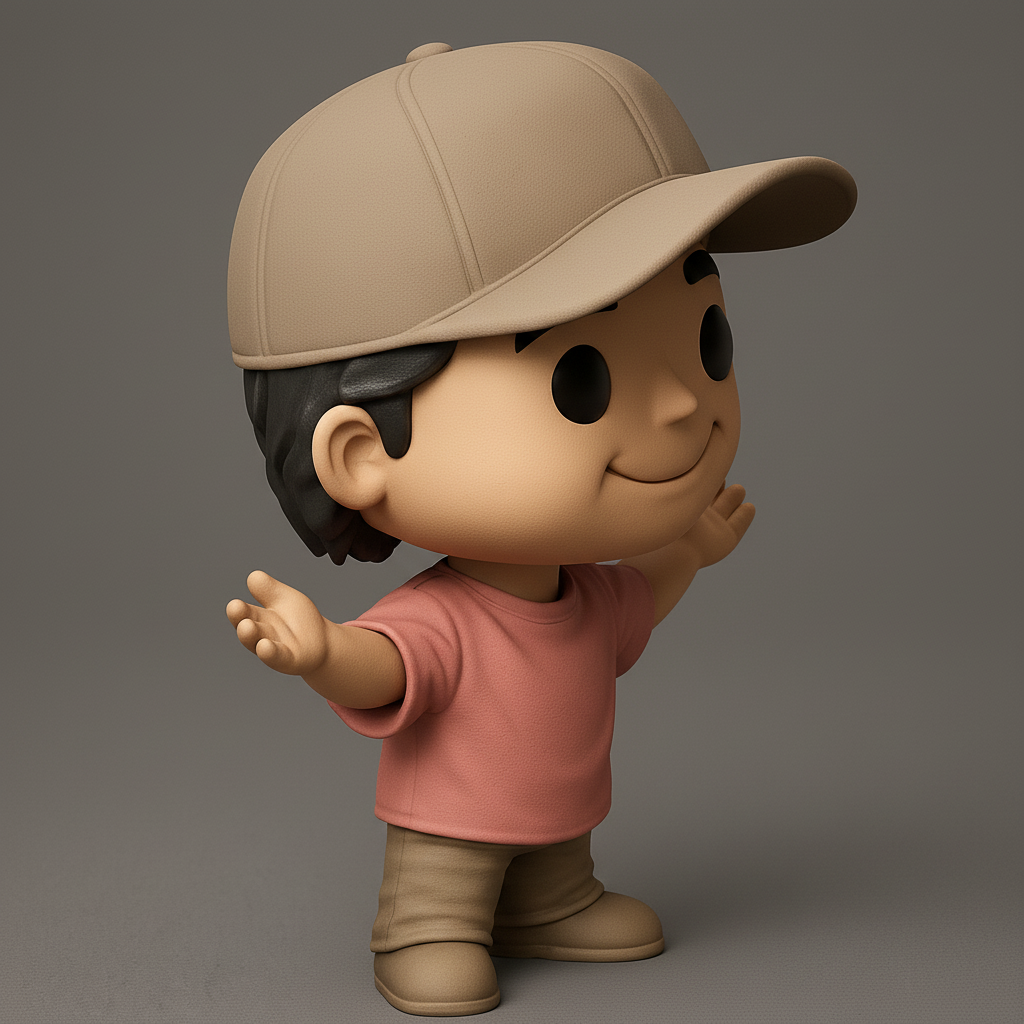 face to 3d model ai-3D portrait printing from photo_Friendly Boy Figurine: Your Desk's New Happy Companion!