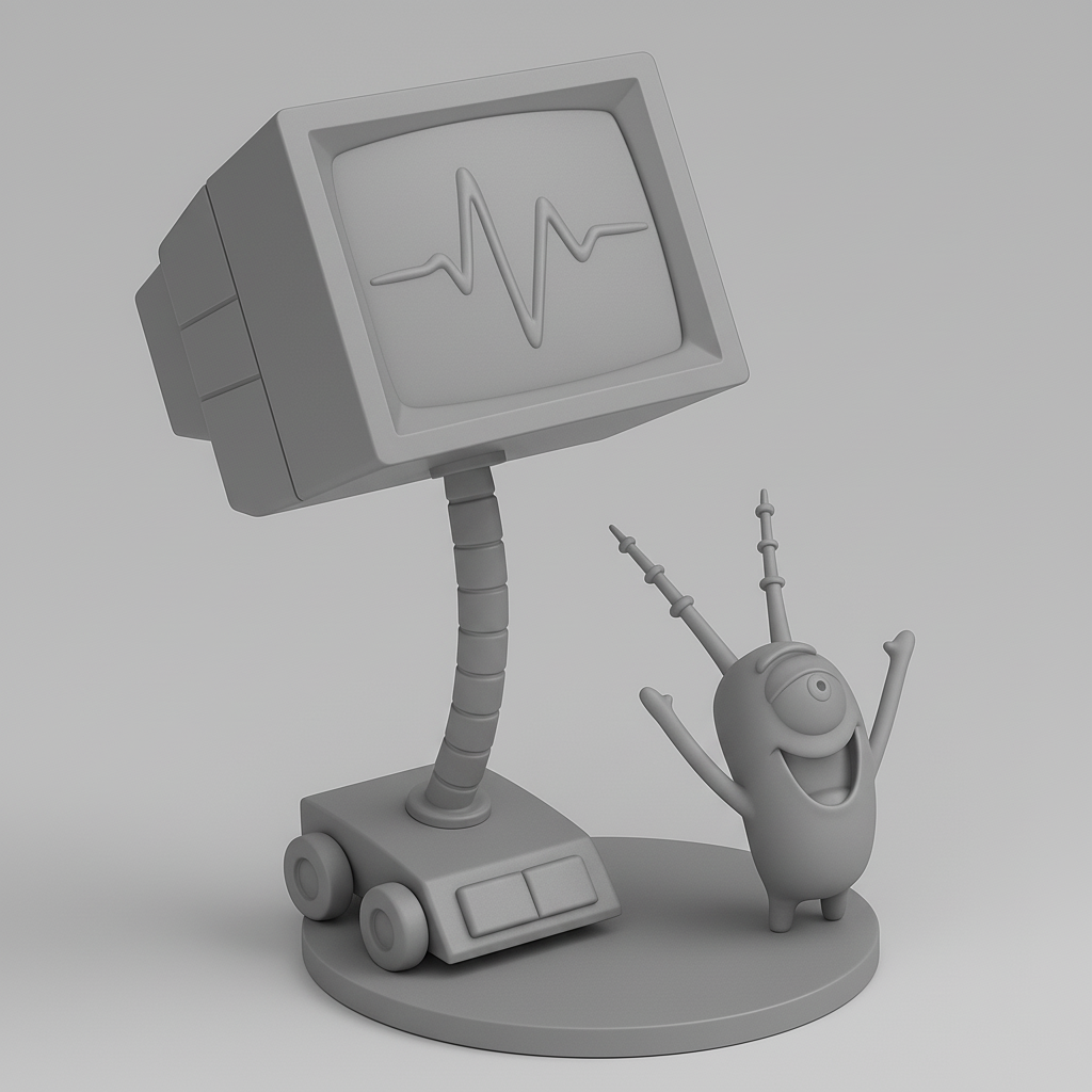 face anatomy 3d model-create 3d face model from photo_Cheerful Tech Buddy Figurine