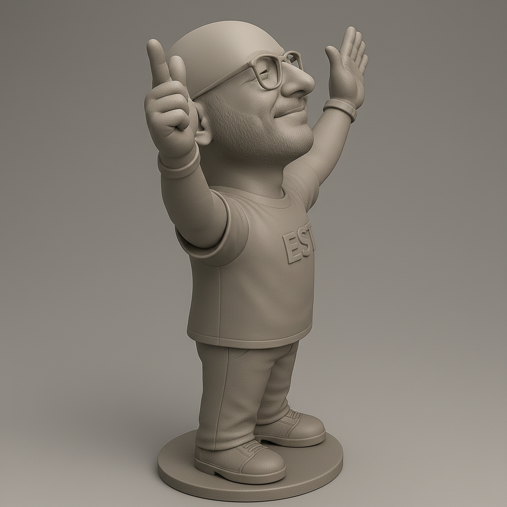 face anatomy 3d model-create 3d face model from photo_Joyful Character Figurine for 3D Printing