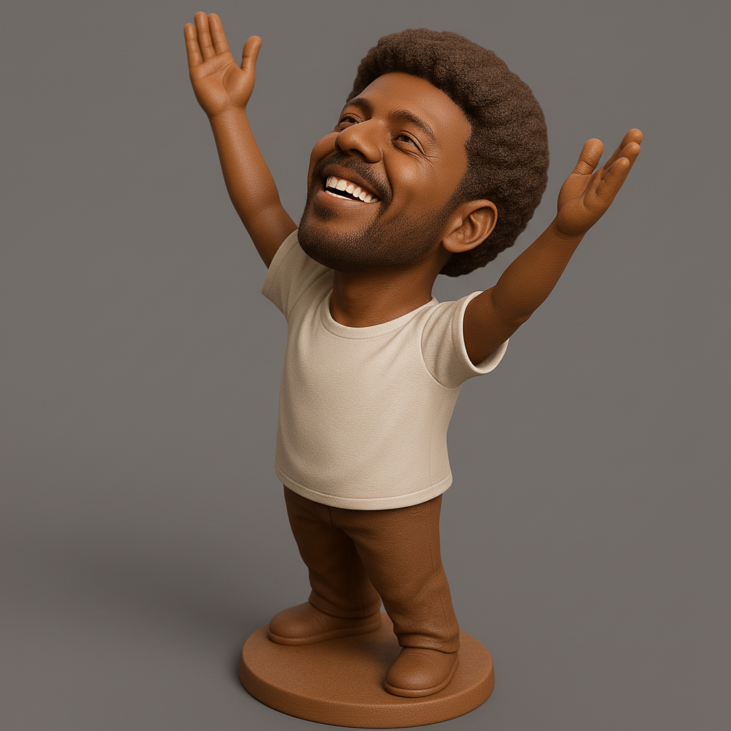 face anatomy 3d model-create 3d face model from photo_Joyful Figurine with Outstretched Arms