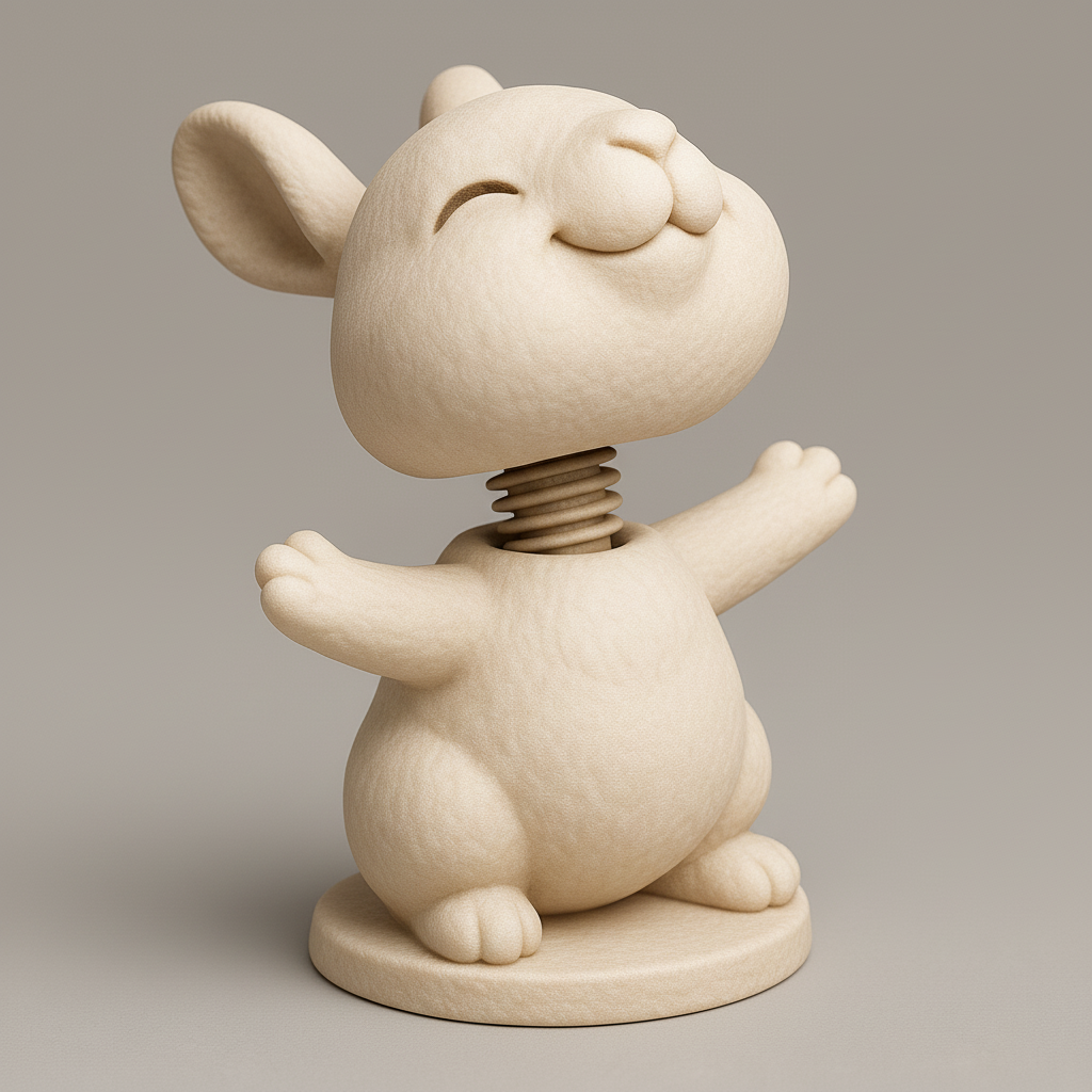 face anatomy 3d model-create 3d face model from photo_Joyful Spring Bunny with Unique Spring Mechanism