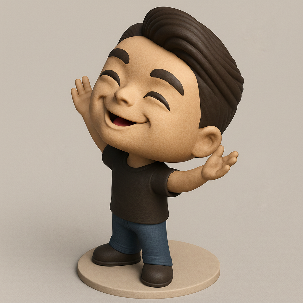 face anatomy 3d model-create 3d face model from photo_Joyful Embrace Figurine: Spread Happiness 3D Print