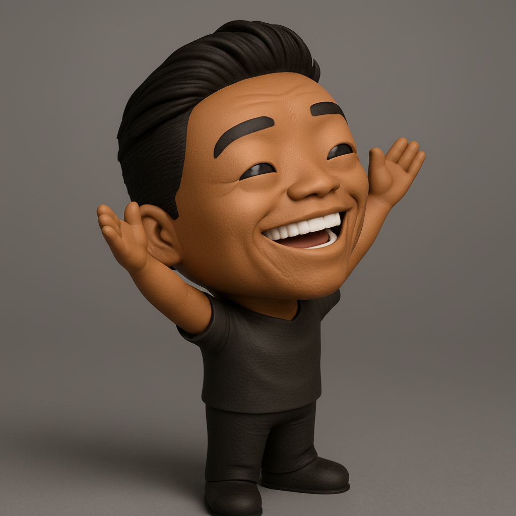 face anatomy 3d model-create 3d face model from photo_Print Happiness: Cheerful Desk Buddy