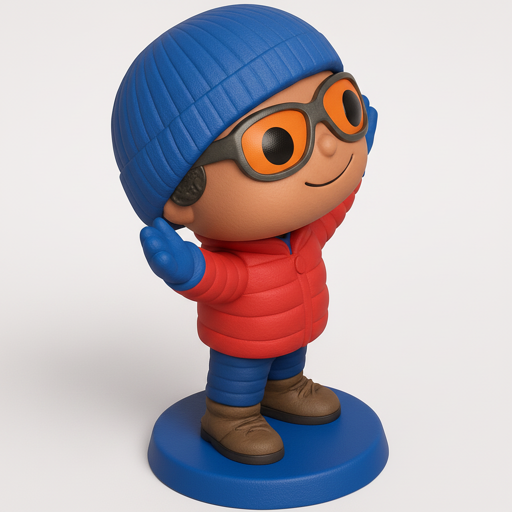 face anatomy 3d model-create 3d face model from photo_Cozy Winter Adventure Figurine - Fun & Easy 3D Print!