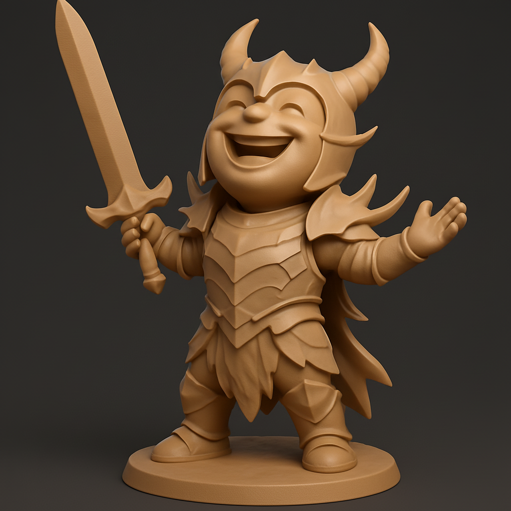 silhouette 3d printer maker-3d portrait printing_scary dark night: Heroic Fantasy Mini
