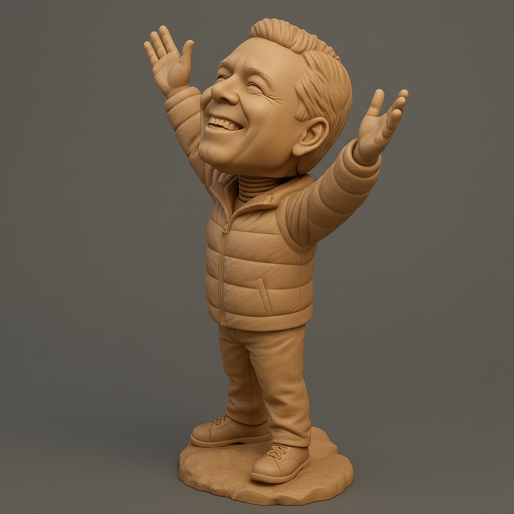 face anatomy 3d model-create 3d face model from photo_Joyful Adventurer Statue