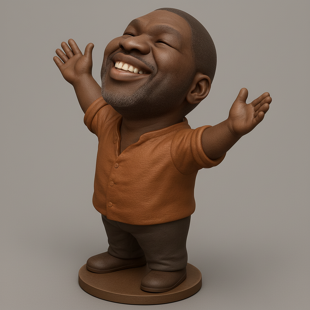 face anatomy 3d model-create 3d face model from photo_Uplifting Joy Figurine: Bring a Smile to Any Space