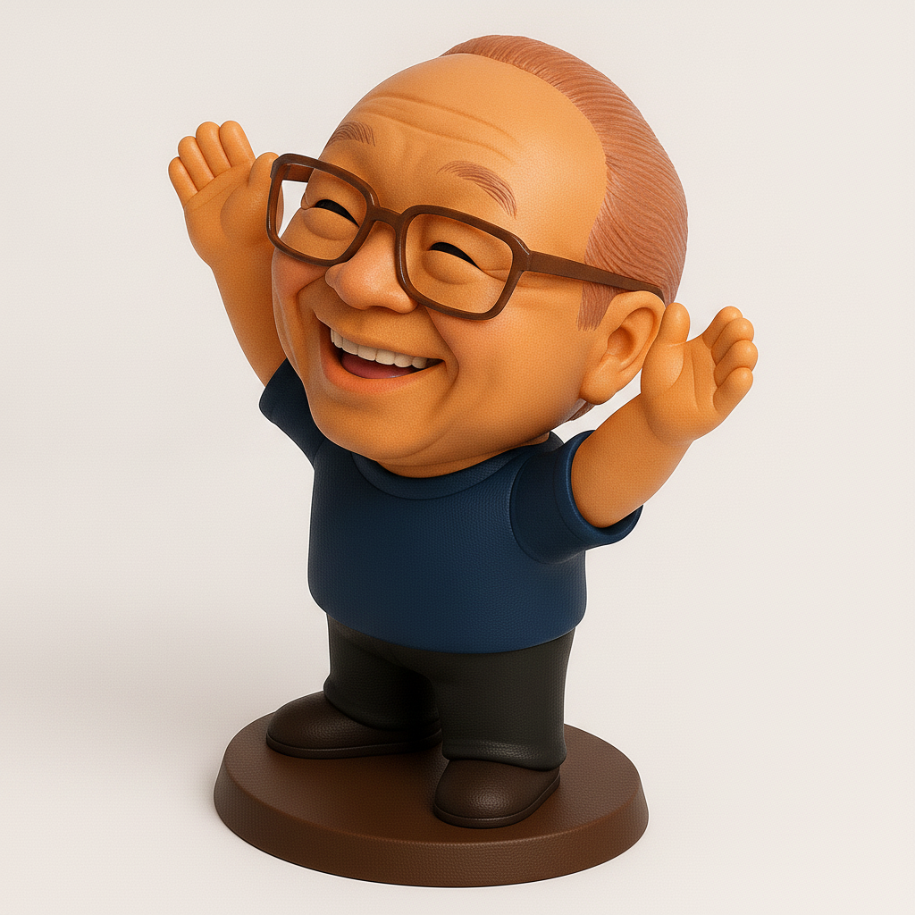 face to 3d model ai-3D portrait printing from photo_Joyful Man Figurine: Bring Happiness to Your Desk!