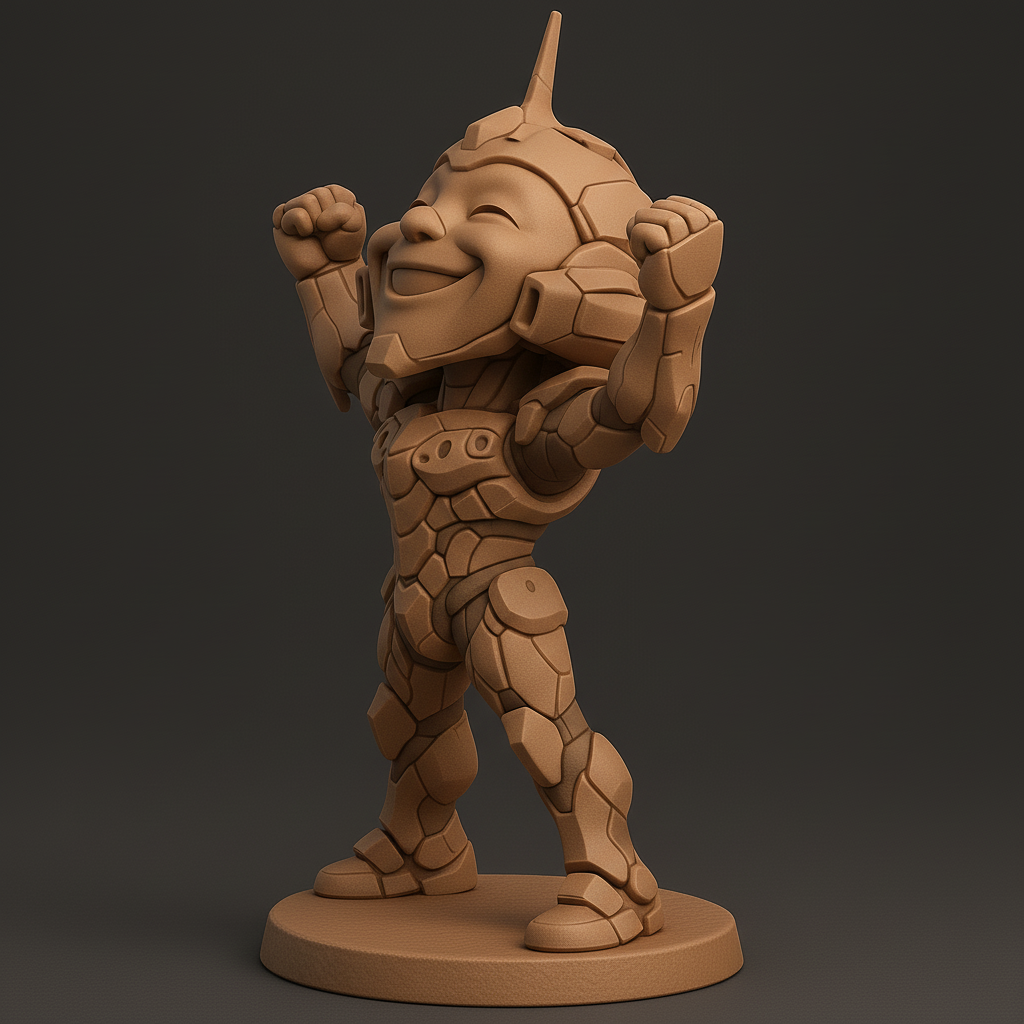 face anatomy 3d model-create 3d face model from photo_Heroic Pose 3D Character Model