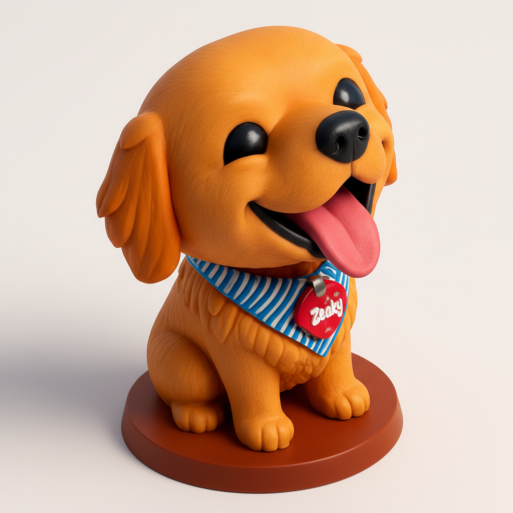 face to 3d model ai-3D portrait printing from photo_Zeaky the Happy Dog: A Joyful 3D Print