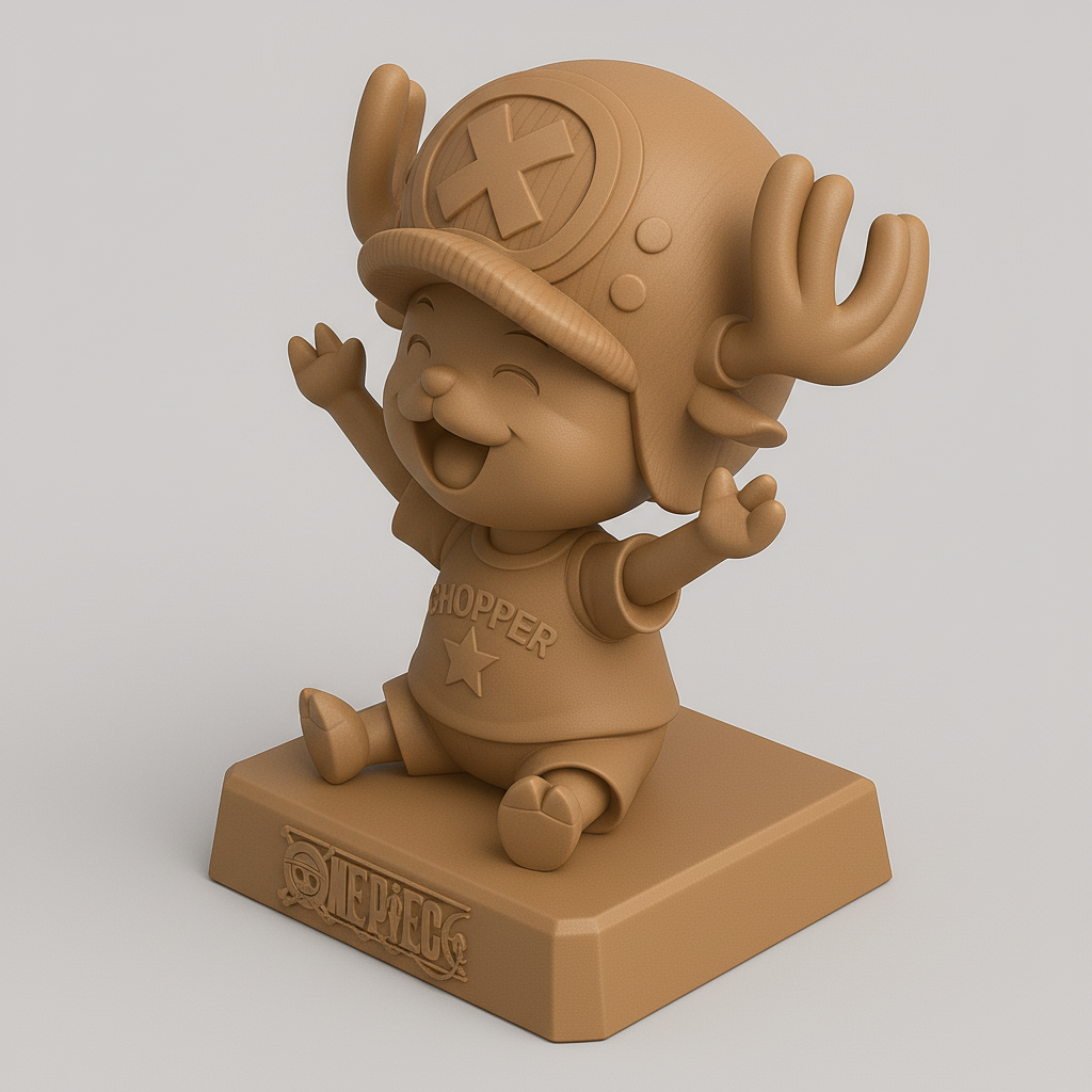 silhouette 3d printer maker-3d portrait printing_Charming Chopper Figure from One Piece