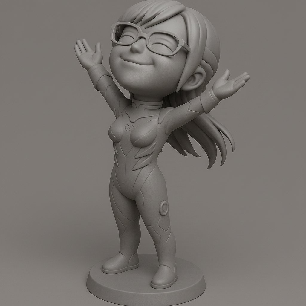 face anatomy 3d model-create 3d face model from photo_Charming Heroine Figurine for 3D Printing