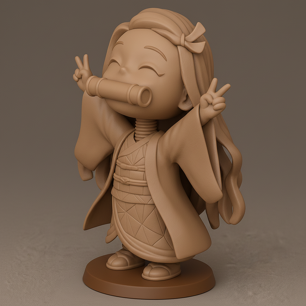 face anatomy 3d model-create 3d face model from photo_Charming Anime Character Statue