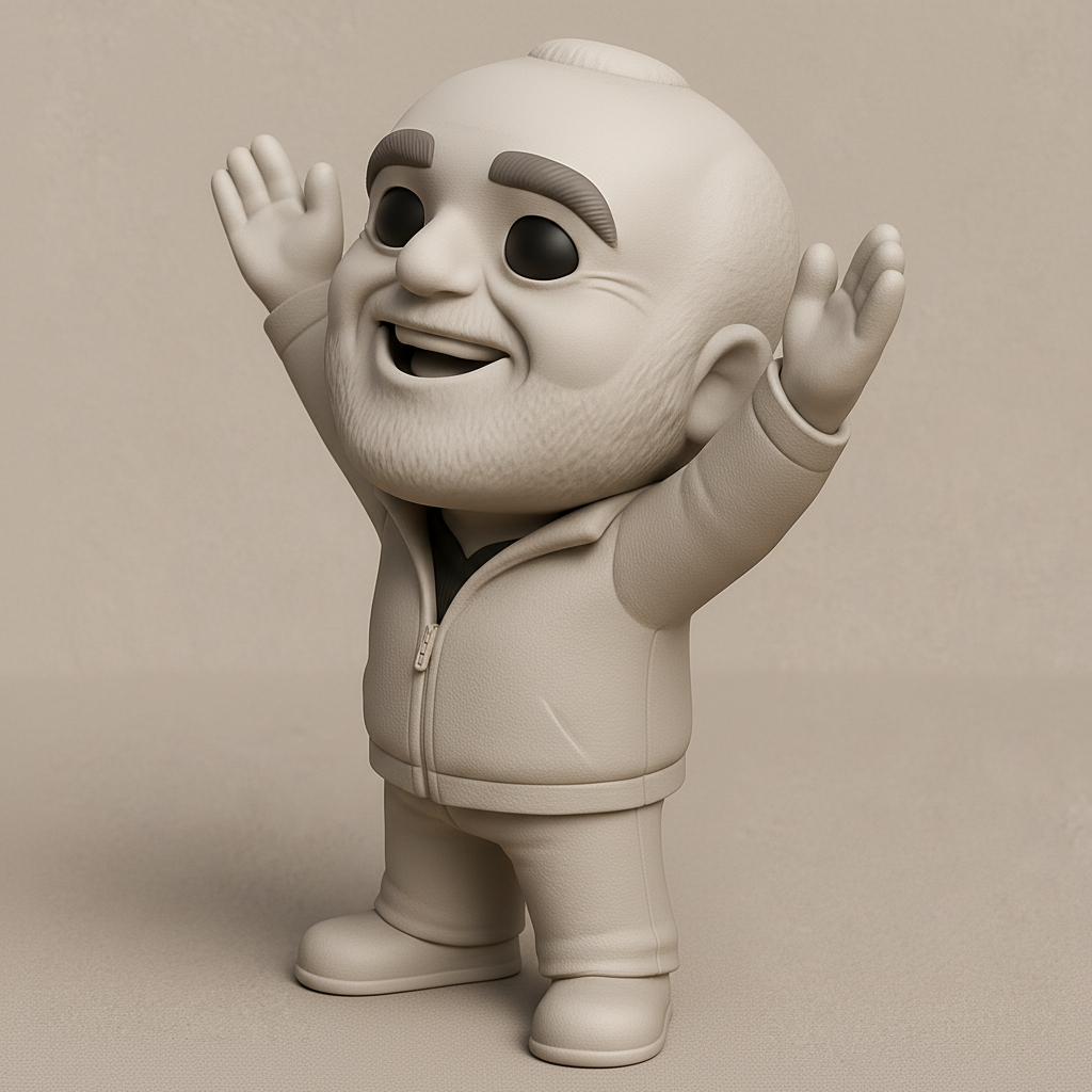 face to 3d model ai-3D portrait printing from photo_The Happy Hello Guy! Print Your Own Joyful Figurine