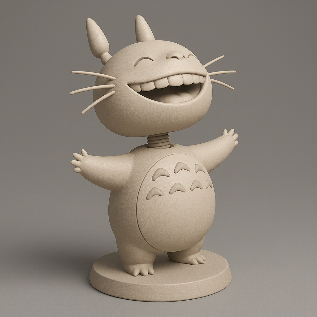 silhouette 3d printer maker-3d portrait printing_Joyful Rotating Character Model