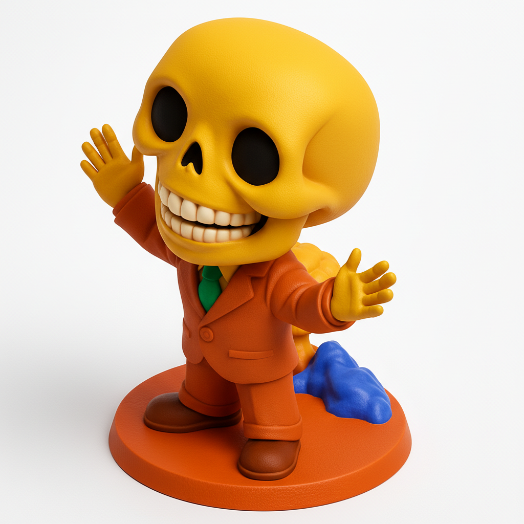 face anatomy 3d model-create 3d face model from photo_Atomic Boss Skull: Fun & Explosive Desk Companion