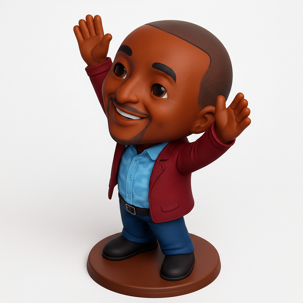 face anatomy 3d model-create 3d face model from photo_Smiling Man Positive Vibe Desk Buddy