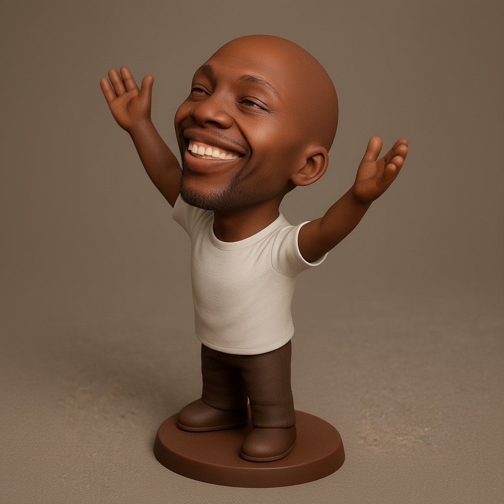 face anatomy 3d model-create 3d face model from photo_Joyful Chibi Man Figurine - Spread Happiness!