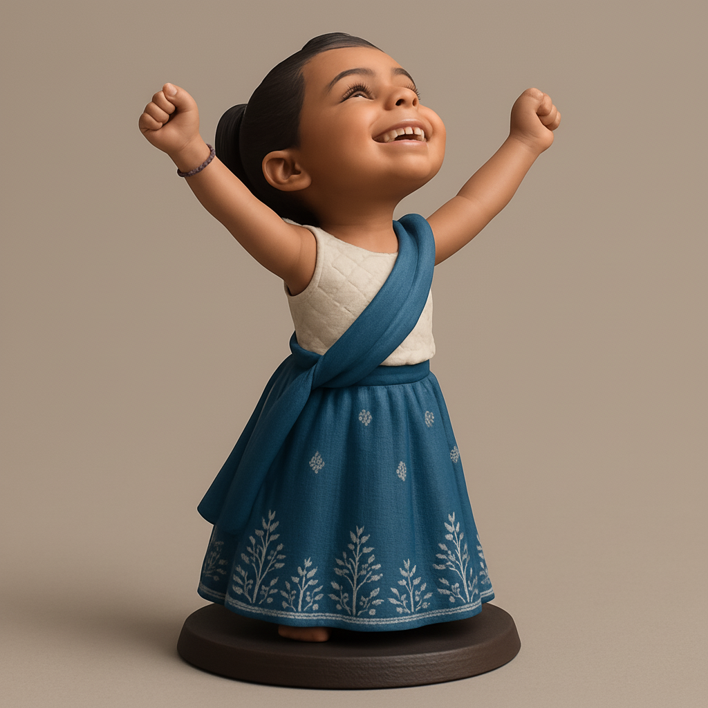 face anatomy 3d model-create 3d face model from photo_Little Champion Figurine: Celebrate Joy & Spirit