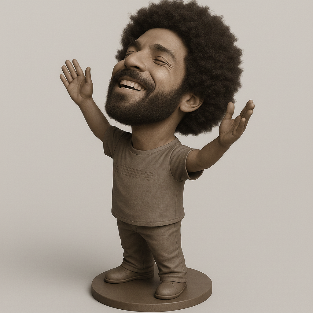 silhouette 3d printer maker-3d portrait printing_Joyful Character Figure for 3D Printing