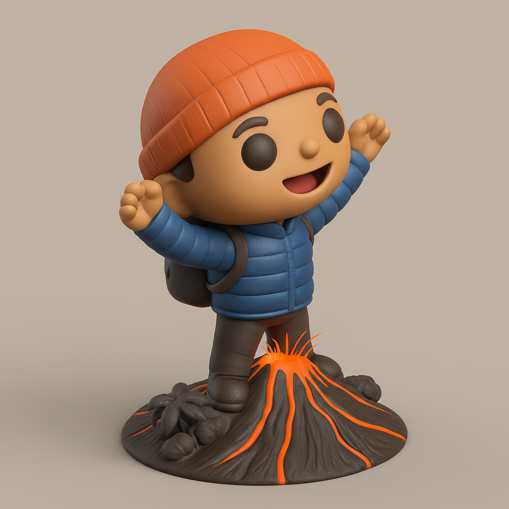 face anatomy 3d model-create 3d face model from photo_Epic Volcano Hiker: Triumphant Adventure Collectible