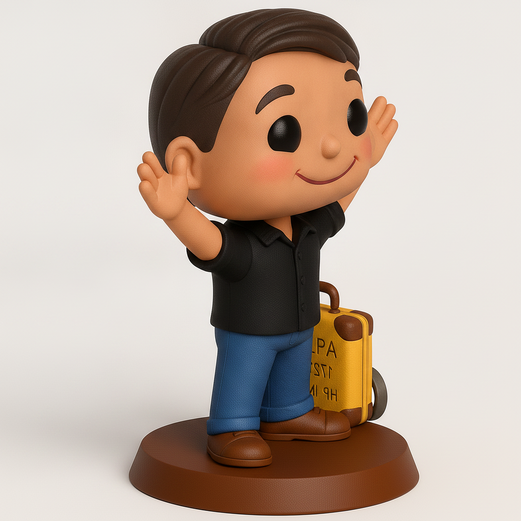 face to 3d model ai-3D portrait printing from photo_Your Journey, Your Figurine: Customizable Travel Buddy