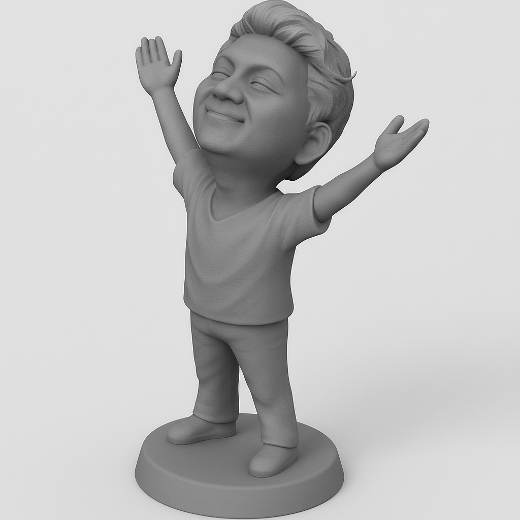 face anatomy 3d model-create 3d face model from photo_Joyful Embrace Figurine - Celebrate Happiness!