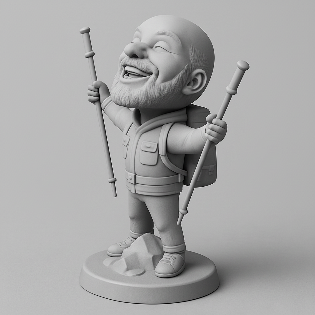 face anatomy 3d model-create 3d face model from photo_Triumphant Hiker - Celebrate Every Summit!