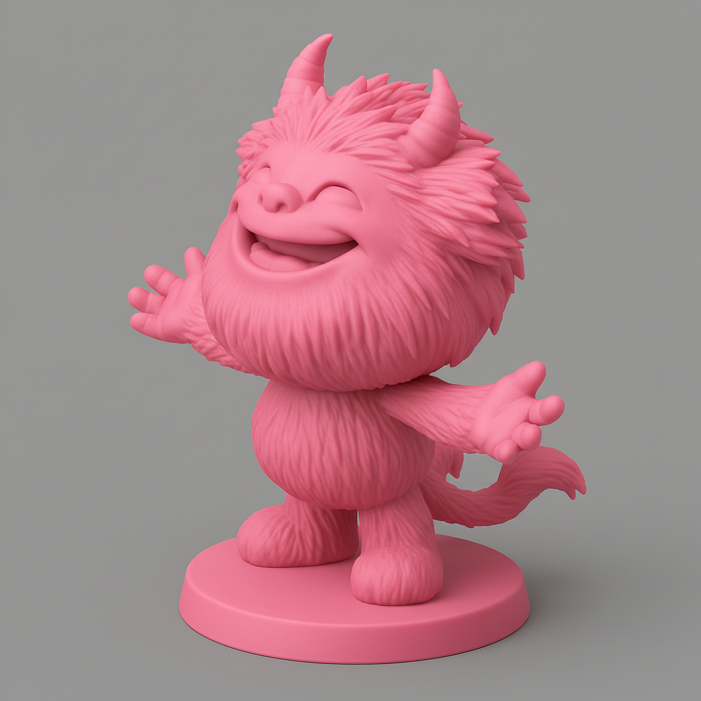 face anatomy 3d model-create 3d face model from photo_Cheerful Monster Figurine