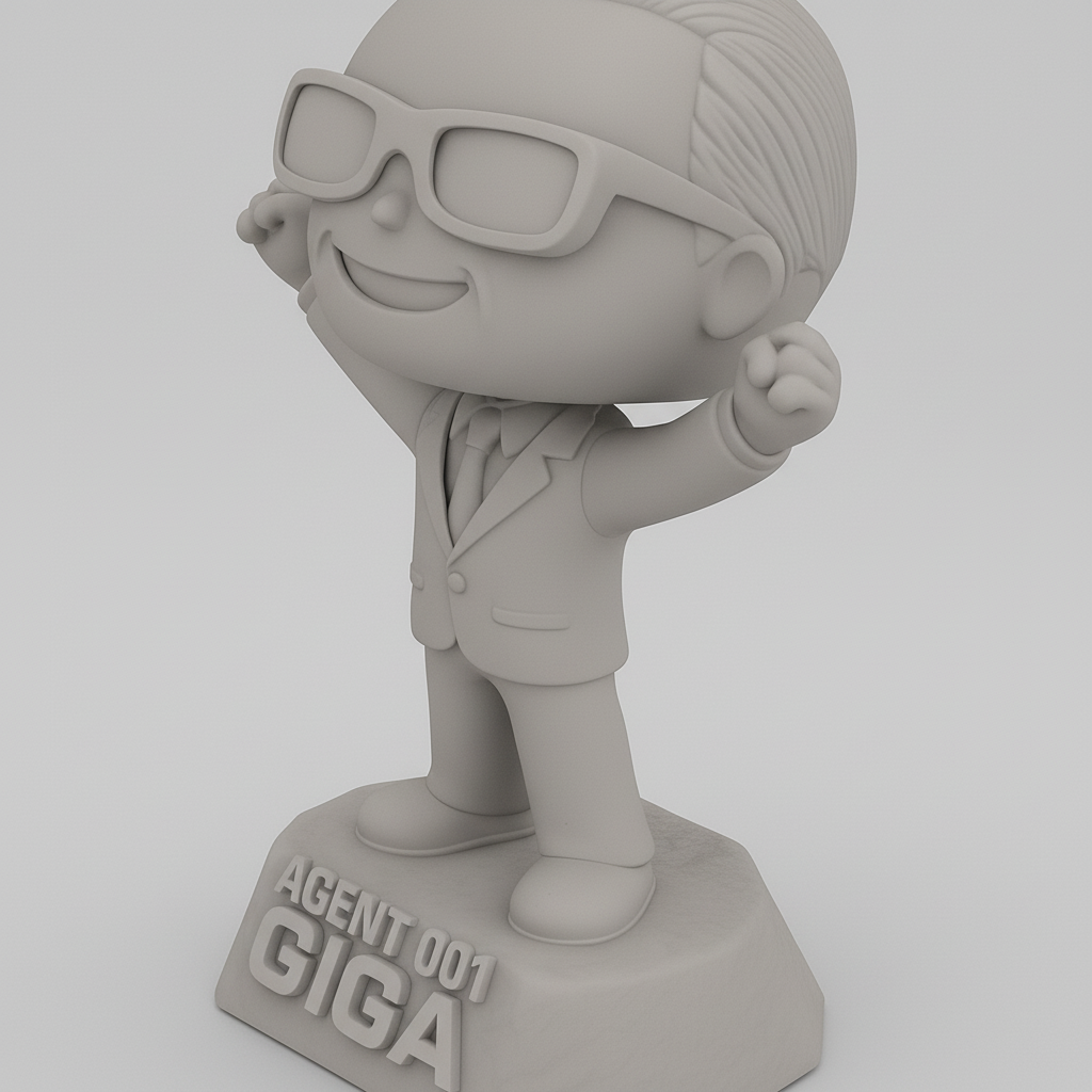 face anatomy 3d model-create 3d face model from photo_Agent Giga 001: Your Desktop's New Cheerleader!