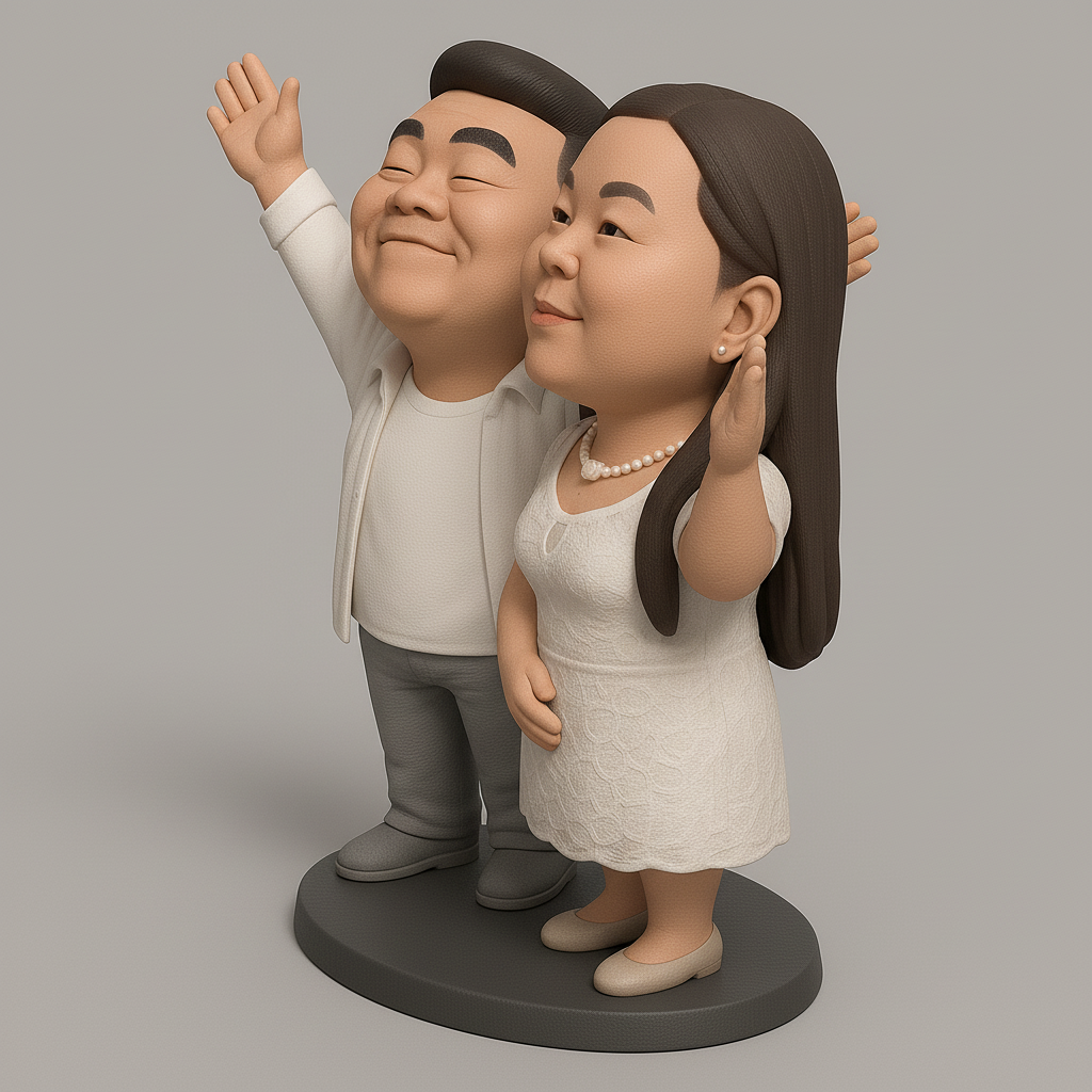 face anatomy 3d model-create 3d face model from photo_Charming Couple Figurines for Celebrations