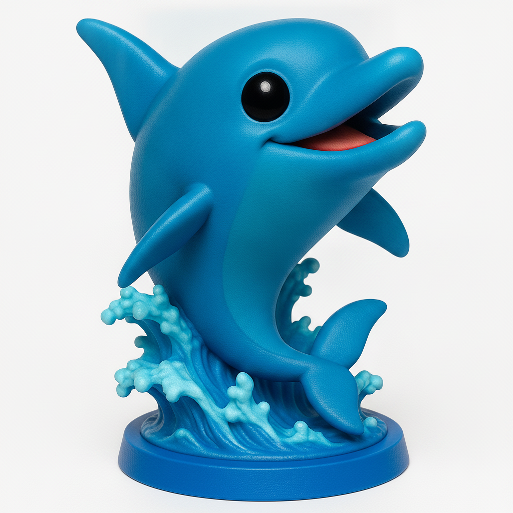 face to 3d model ai-3D portrait printing from photo_Joyful Dolphin Splash! Easy-Print Ocean Decor