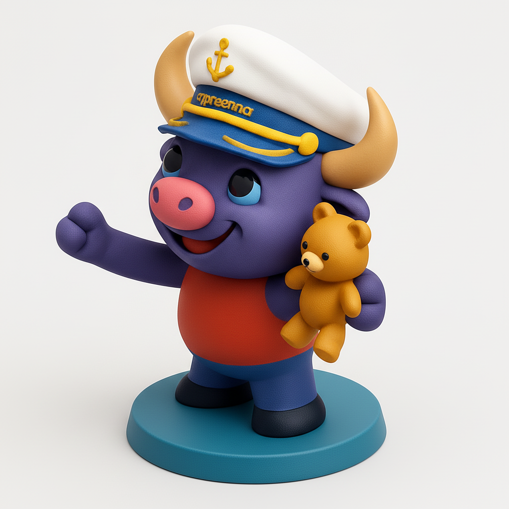 face anatomy 3d model-create 3d face model from photo_Crypto Captain Bull & Bear: Your Desk's New Best Friend