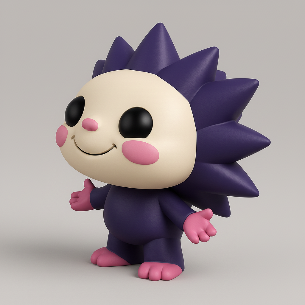 face to 3d model ai-3D portrait printing from photo_Charming Spiky Friend: A Desk Companion for Joy