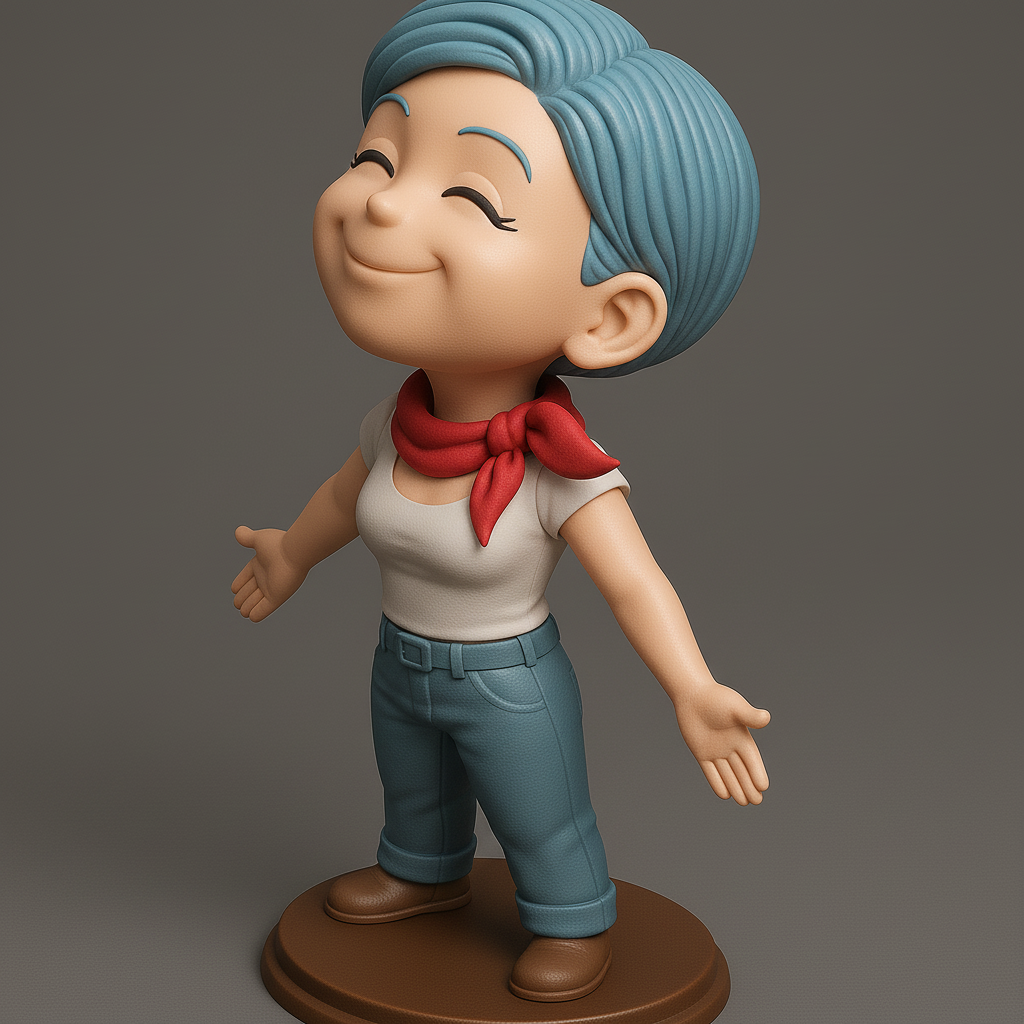 silhouette 3d printer maker-3d portrait printing_Joyful Adventurer Figurine