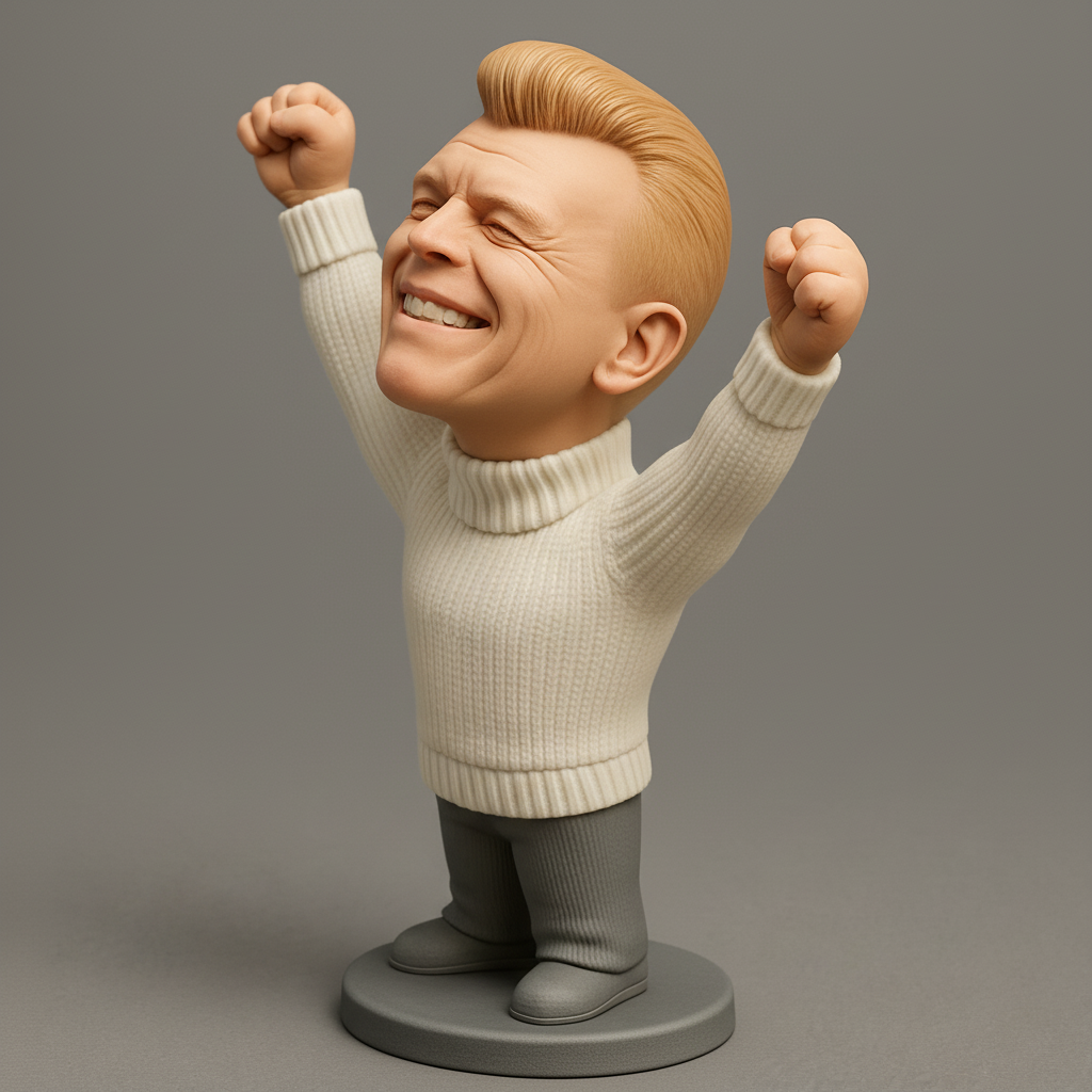 face anatomy 3d model-create 3d face model from photo_Joyful Winner Bobblehead: Celebrate Success in Style!