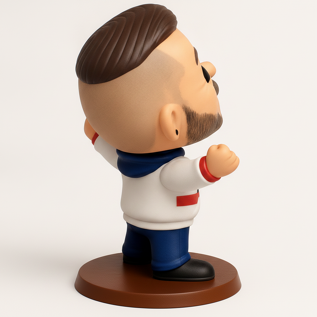 face to 3d model ai-3D portrait printing from photo_Paris Fan Chibi Figure 