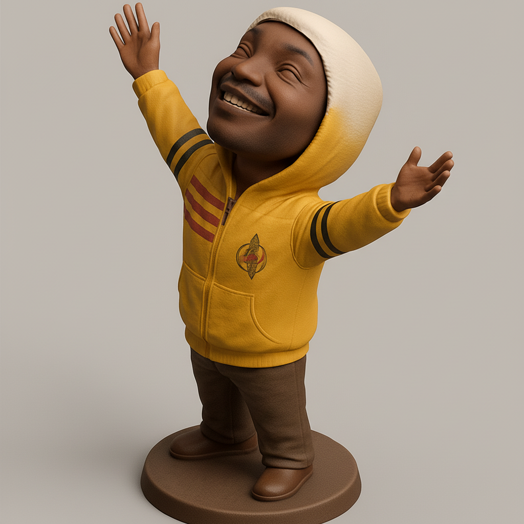 face to 3d model ai-3D portrait printing from photo_Happy Bobblehead Figure: Radiate Joy!