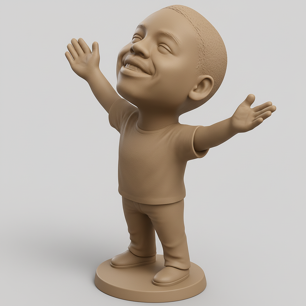 face anatomy 3d model-create 3d face model from photo_Pure Joy Boy Figurine - Arms Wide Open