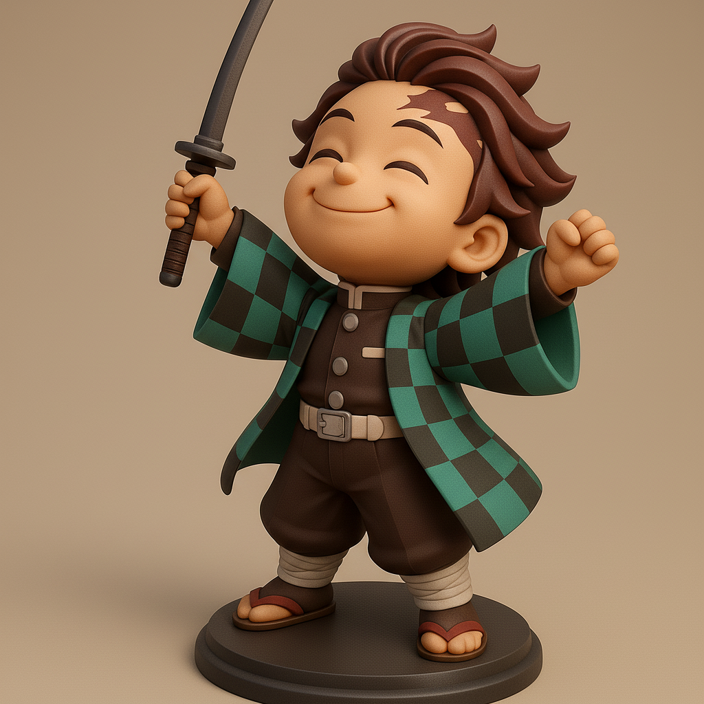 silhouette 3d printer maker-3d portrait printing_Tanjiro Kamado